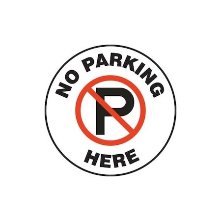 Accuform No Parking Here, Grit Adhesive Poly, 17 in x 17 in PSW707
